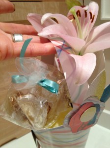 All set to hang on Suza's door knob