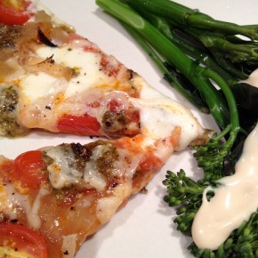 Grilled Gluten Free Pizza Redux – One “Pesto Pomodoro” coming&nbsp;up!