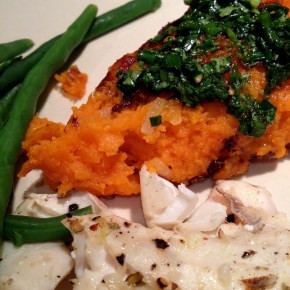 Pan Fried Smashed Sweet&nbsp;Potatoes