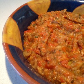 Aubergine and Tomato Spread:&nbsp;Zaalouk!