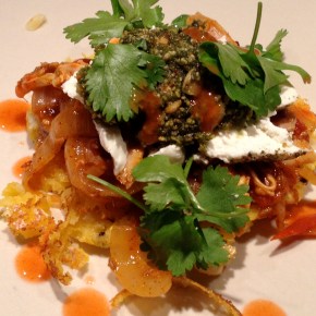 Savory Corn Tortillas with Spicy Chicken Ragout & Pepitas&nbsp;Pesto