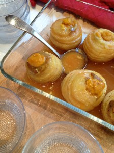 Baked Apples with Pumpkin Pudding Core