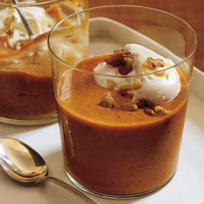 Pumpkin Pudding with Whipped Cream